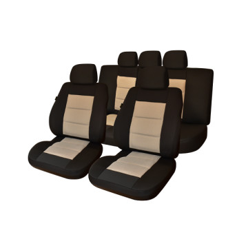 huse scaune auto compatibile DACIA Sandero II 2012-2020 - (UMB3) Culoare: negru +  bej
