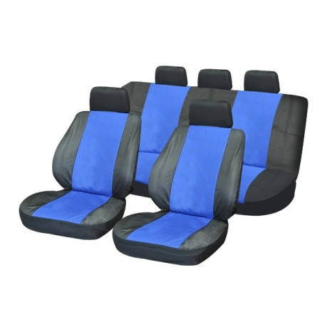 Set huse scaune auto compatibile FORD Kuga I 2008-2012 - Light - Culoare: negru + albastru