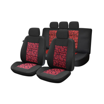 huse scaune auto compatibile LAND ROVER Freelander II 2006-2014 (4 usi) - Culoare: negru + rosu