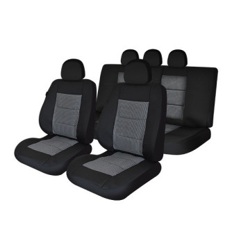 huse scaune auto compatibile MERCEDES Clasa C W203 2000-2007 - (UMB1) Culoare: negru + gri
