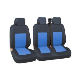 huse scaune auto fata VW Crafter 2006-prezent - Culoare: negru + albastru