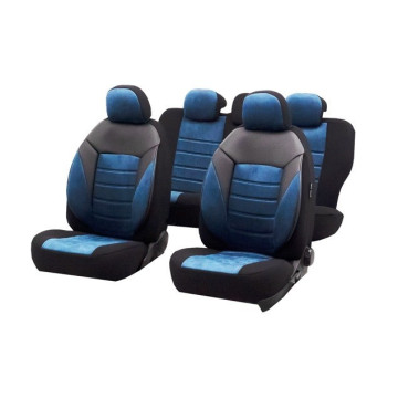 huse scaune auto compatibile OPEL Corsa C 2000-2006 - Culoare: negru + albastru