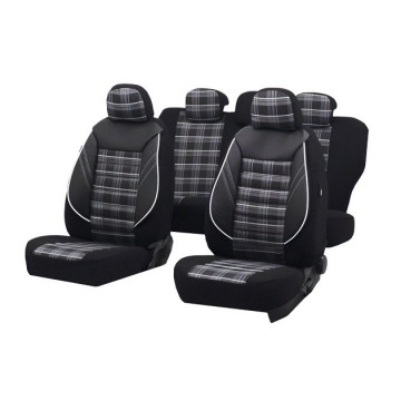 huse scaune auto compatibile MERCEDES Clasa C W204 2007-2014 - Culoare: negru + gri