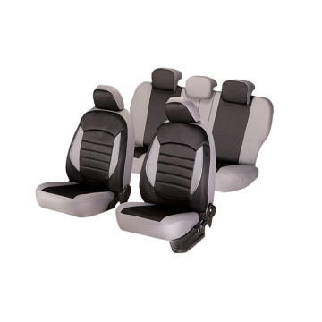 huse scaune auto compatibile MERCEDES Clasa C W204 2007-2014 - Culoare: negru + gri