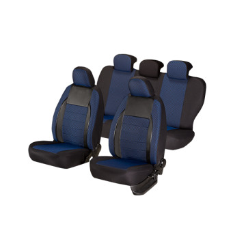 huse scaune auto compatibile AUDI A3 (8L) 1996-2003 - Culoare: negru + albastru