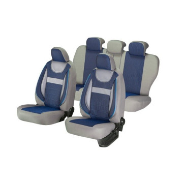 huse scaune auto compatibile SKODA Fabia II 2007-2014 - Culoare: gri + albastru